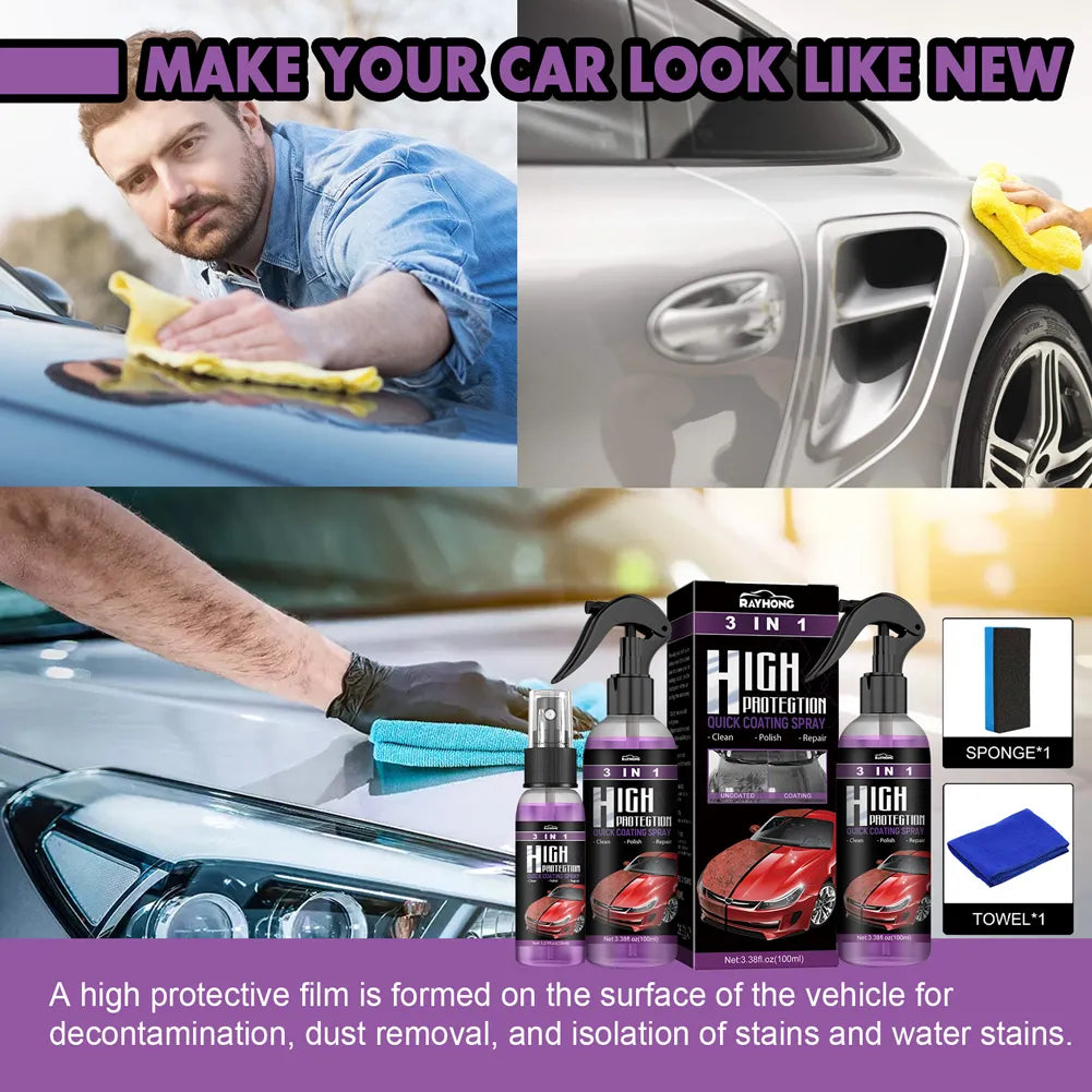 Premium Ceramic Spray Coating | Ultimate Mirror Finish & Advanced Protection ( BUY 1 GET 2 FREE )