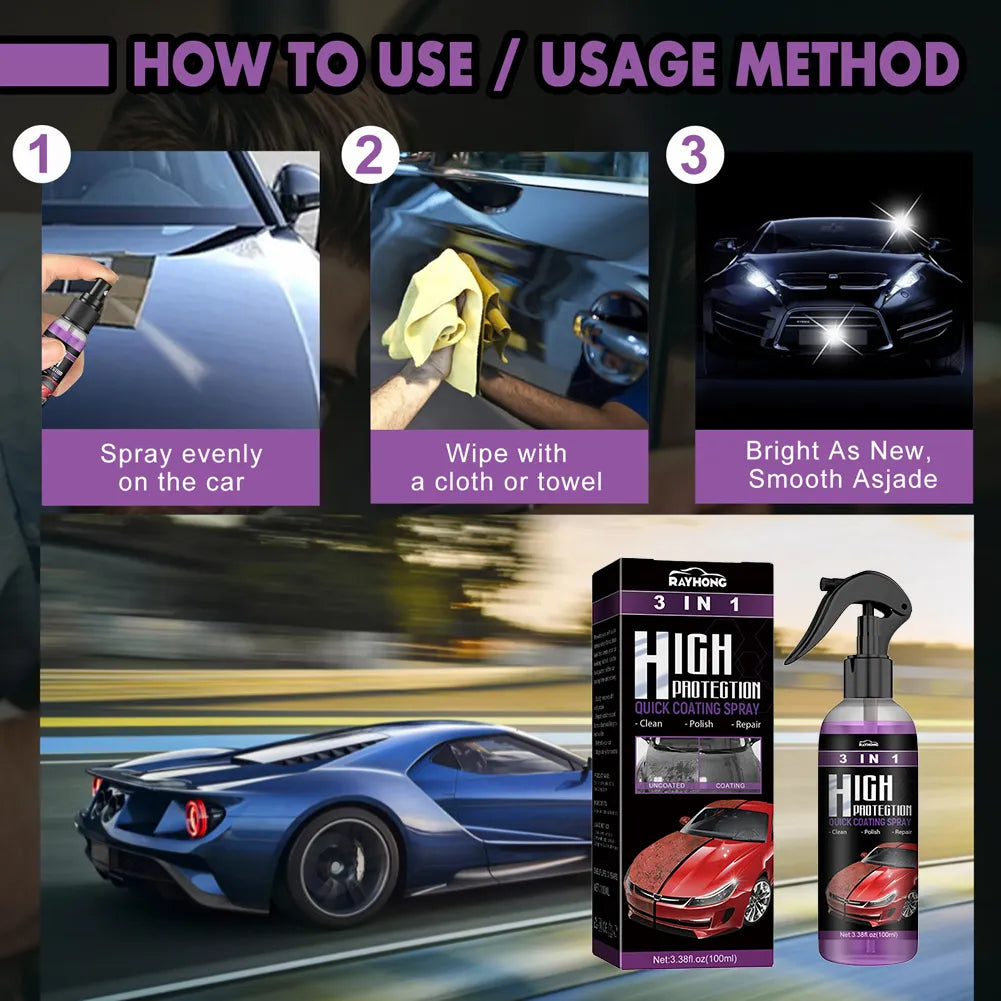 Premium Ceramic Spray Coating | Ultimate Mirror Finish & Advanced Protection ( BUY 1 GET 2 FREE )